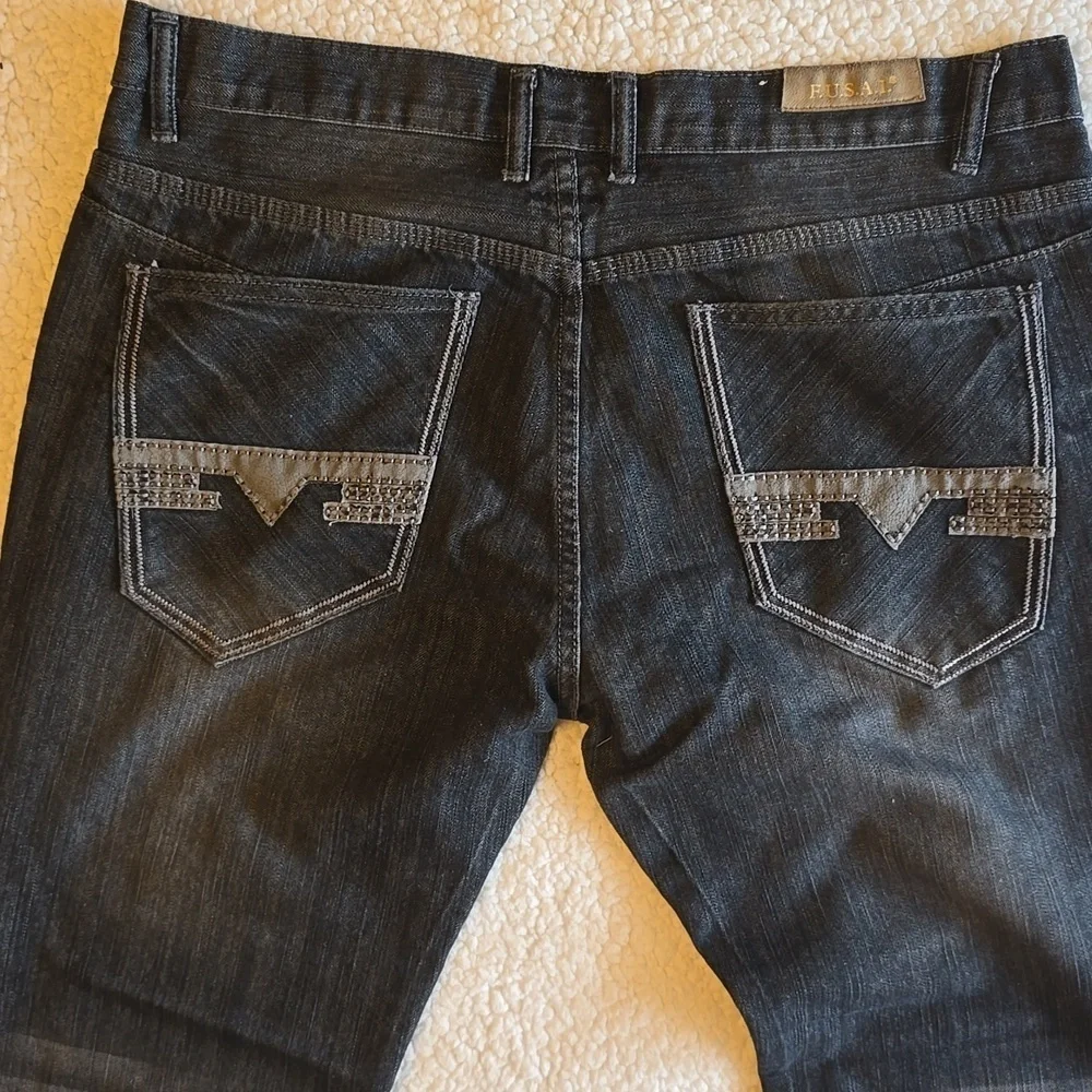 Vintage Y2K F.U.S.A.I Dark Washed Men Denim Jeans